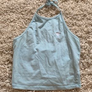 la hearts palm tree crop halter top